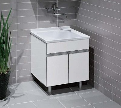 《優亞衛浴精品》CSRINS 柯林斯 透心石洗衣槽100%防水發泡板櫃組 GN-75A/B