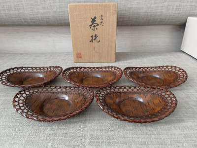 日本銅編茶托 杯墊  平安銅政造 日本銅編第一人。銅編元寶型