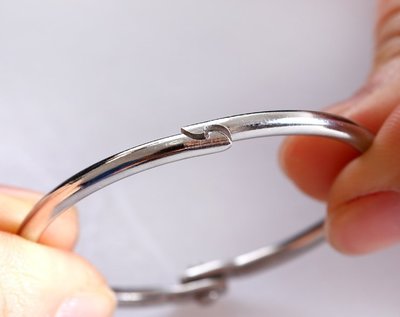 G-007 45mm 卡扣環 DIY相冊卡片圈 裝訂鐵圈 鐵環 開口鐵圈 鑰匙環 書籍裝訂圈 相冊圖書繪本DIY