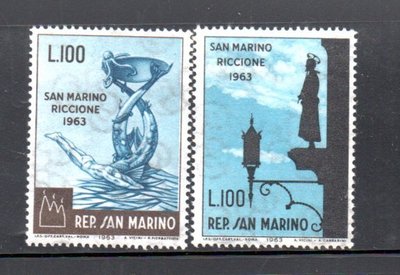【流動郵幣世界】聖馬利諾1963年裡喬內-國際郵票展郵票