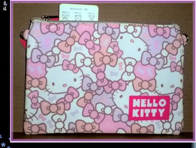^O^小荳的窩-Hello Kitty凱蒂貓雙層可背式數位手機包手機背包背袋收納包側背包^O^