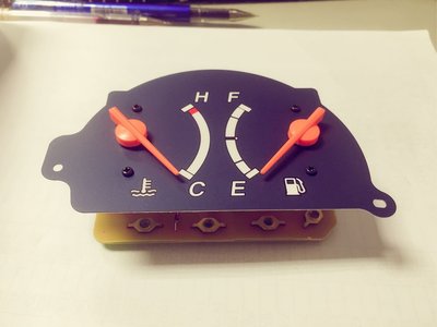98-01 TERCEL1.5藍底汽油錶+溫度表