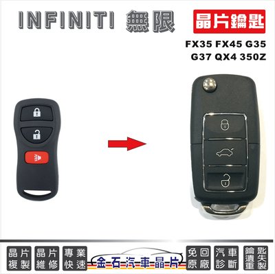 INFINITI 無限 FX35 FX45 G35 G37 QX4 350Z 鑰匙拷貝 複製 汽車鑰匙 備份