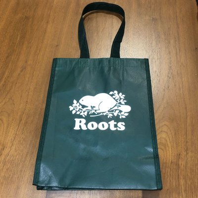 ❤️專櫃親自帶回❤️ Roots 海狸 綠色環保購物袋 環保購物袋 購物袋 手提袋
