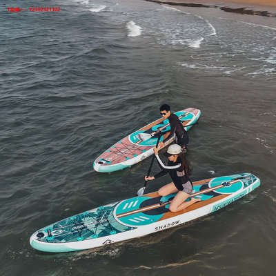 沖浪板AquaWarrior中槳雙層槳板充氣沖浪板電動力劃水板漿板SUP水翼板