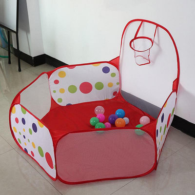 寶寶玩具室內可折疊投籃海洋球池圍欄兒童游戲帳篷波波海洋球池