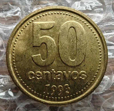 阿根廷硬幣1993年50分粗體字22012