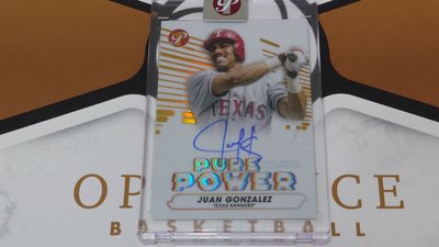 2022 MLB Topps Pristine JUAN GONZALEZ 純正力量簽名卡(金亮)(31/50)