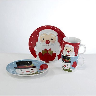 *現貨*超值 MODERN HOUSE韓國家居 三款雪人/聖誕老公公/花圈杯盤兩件套 盤子/馬克杯 聖誕禮物 交換禮物