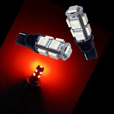 【PA LED】T10 9晶 27晶體 SMD LED 紅光 耐熱底座 小燈 方向燈 儀表燈 定位燈 牌照燈