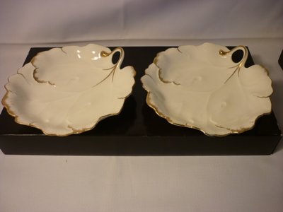 Narumi Gift gallery 頂級系列葡萄藤葉正日本製骨瓷雙人餐盤(2枚)+原裝紙盒