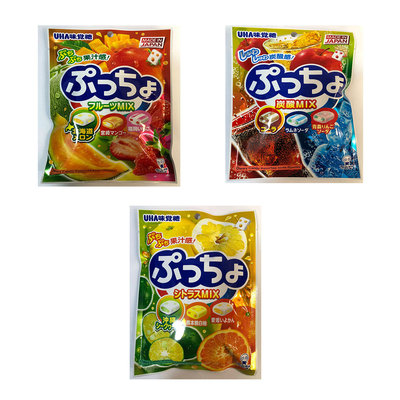 日本 UHA  味覺糖 超普軟糖 90g/一包入 水果味/綜合汽水味/綜合柑橘味