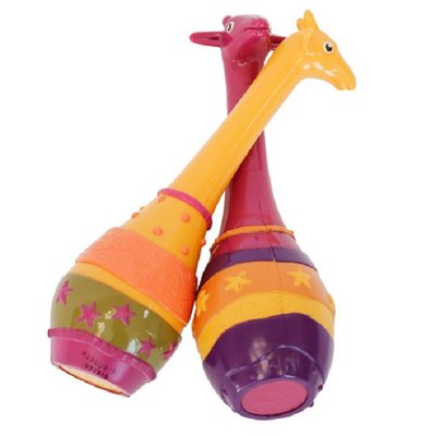 [子供の部屋] 美國B.Toys~非洲童樂團 長頸鹿沙球 幼兒 兒童 感統 玩具 搖鈴