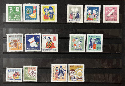 早期全新韓國新年生肖郵票6套不同   韓國郵票