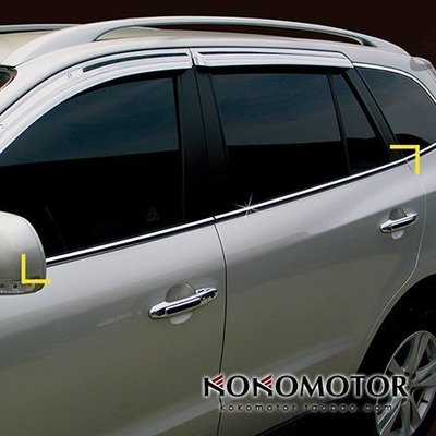 06-12Hyundai現代新 Santa Fe CM專用電鍍車窗壓條 裝飾亮條韓國進口汽車內飾改裝飾品 高品質