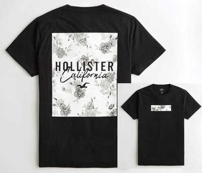 HCO Hollister 海鷗 短袖 T恤 現貨 印花 黑/白