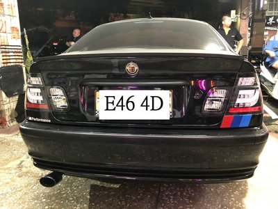 新店【阿勇的店】BMW E46 98~01十月 前期 4門款 光柱型黑框版LED 尾燈 e46尾燈