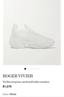 現貨 全新 RV  ROGER VIVIER Viv Run 白色  運動鞋  38