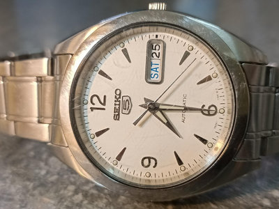 SEIKO 5號精工日本製 自動機械錶 7s26水鬼錶 探險家超亮夜光 防水 已洗油 白色面盤 非OMEGA勞力士 星辰錶 東方錶