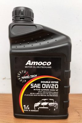 AMOCO  0W20 0W-20  VOLVO VCC RBS0-2AE奈米雙酯類全合成機油1箱12瓶免運
