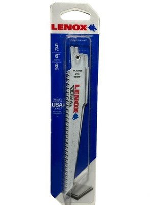 美國 LENOX 狼牌 636RP 石膏板用軍刀鋸片 6" 適石膏板+建材 6T 一支