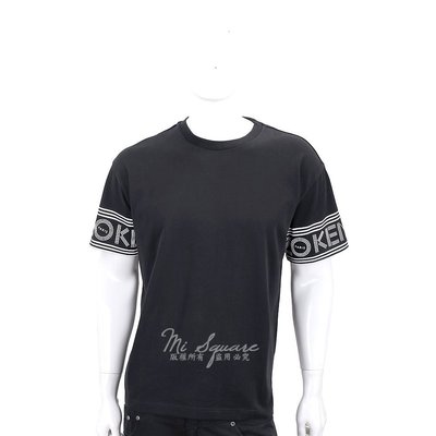 現貨熱銷-KENZO 幾何字母LOGO黑色棉質短袖T恤(男款) 1840416-01 L號