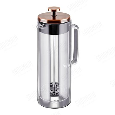 ?附發票?仙德曼 雙層玻璃古銅濾壓壺 900ML CF900 法式濾壓壺 濾壓壺 咖啡濾壓壺