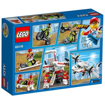 特賣-正品 樂高拼插積木 城市系列LEGO CITY 救護飛機60116