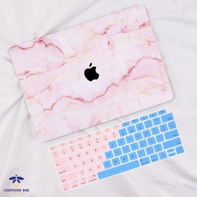 現貨熱銷-蘋果 MacBook Air 13 11 Pro 15 16 Mac 粉色紋路 保護殼 筆電殼 大理石殼 鏤空