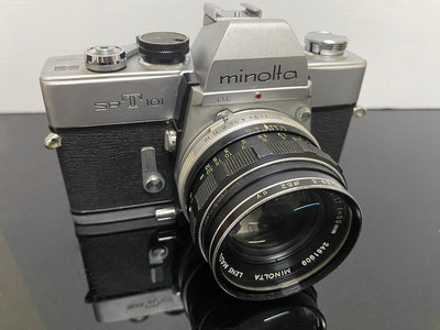 Minolta SRT101機身+MC ROKKOR-PF 55mm F1.7鏡頭  底片相機、單眼相機