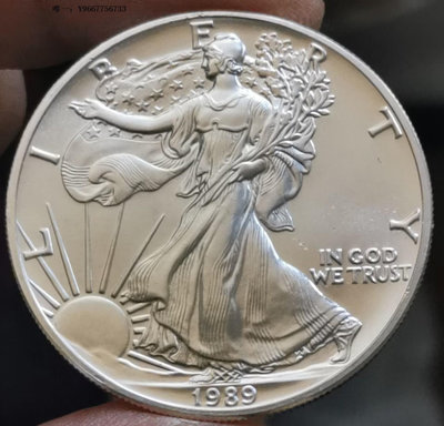 銀幣H25--1989年美國行走女神投資盎司銀1元銀幣