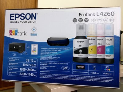 Epson L4260 高速三合一Wi-Fi 自動雙面列印 智慧遙控連續供墨印表機