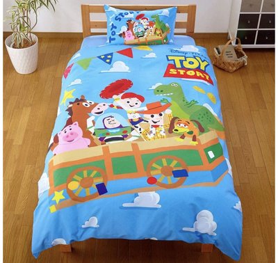 日本代購 迪士尼 disney 玩具總動員 胡迪 恐龍 單人床包 三件組 床單 枕頭套