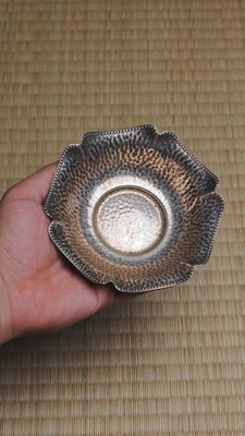 日本回流 茶托 壺承 杯托 洋銀 可能是銅合金 底部有標 品