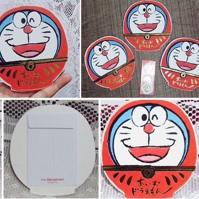牛牛ㄉ媽*日本進口正版商品哆啦A夢紅包袋 Doraemon 小叮噹日式紅包袋 達摩3入款新年快樂
