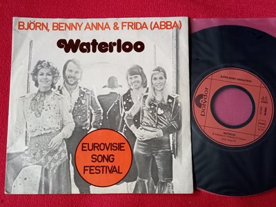 原版七吋單曲/ABBA：waterloo/ABBA的成名曲/歐洲版/NM-