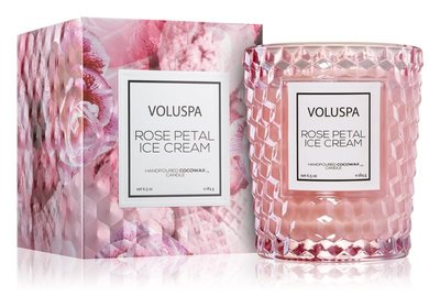 【BC小舖】美國 VOLUSPA 玫瑰浮雕系列香氛蠟燭(玫瑰冰淇淋) 6.5oz