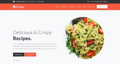 Crispy Restaurant Category 響應式網頁模板、HTML5+CSS3、網頁設計  #03113A