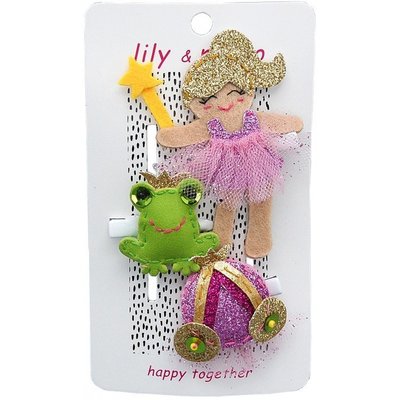 ♡NaNa Baby♡ 美國 Lily & Momo 手工童趣髮飾- 公主與青蛙 #HCA407