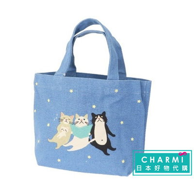 ✧查米✧現貨 日本 Taachan 貓咪 星空下看書 帆布袋 鄙視貓 手提袋 托特包 便當袋 環保袋 無拉鍊、有內袋