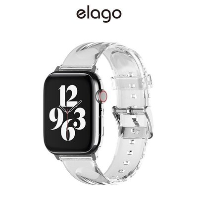 森尼3C-[ELAGO] APPLE WATCH 透明錶帶 ( IWATCH 系列 8/7/6/SE/5/4/-品質保證