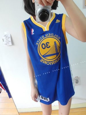 FOCA☆Adidas NBA 愛迪達 Revolution 30 金州 勇士隊 #30 Stephen Curry 客場藍 柯瑞 青年版 球衣