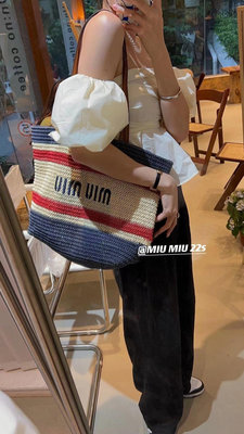 【MOMO生活館】2022新品Miu家海邊度假風夏季草編托特包單肩包編織購物袋