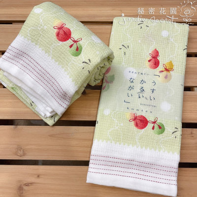 毛巾-日本製100%純棉輕薄長毛巾/泡湯/運動毛巾-33×100cm--秘密花園
