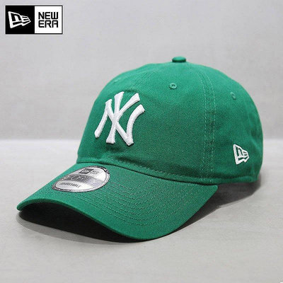 小Z代購#NewEra帽子春夏天女紐亦華MLB棒球帽軟頂大標NY鴨舌帽綠色潮帽
