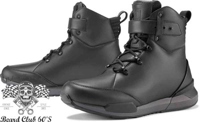♛大鬍子俱樂部♛ ICON ® 1000 Varial 美式 復古 街頭 皮革 休閒 D3O腳踝保護 車靴 黑色