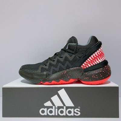adidas D.O.N. Issue 2 J 女生 黑紅色 鯊魚齒 舒適 透氣 緩震 運動 籃球鞋 FW8749