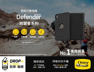 KINGCASE (現貨) OtterBox 2021 iPad Pro 11 Defender防禦者系列保護殼-黑