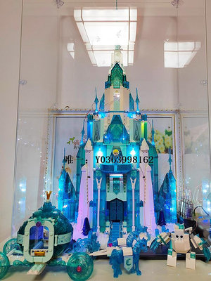 城堡迪士尼艾莎公主冰雪奇緣大城堡宮殿女孩系列成人拼裝積木玩具禮物玩具