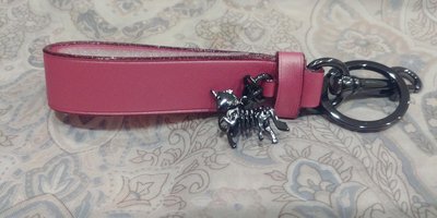 [全新]Coach 獨角獸 立體 絕版 珠光粉紅 鑰匙圈 吊飾 掛飾